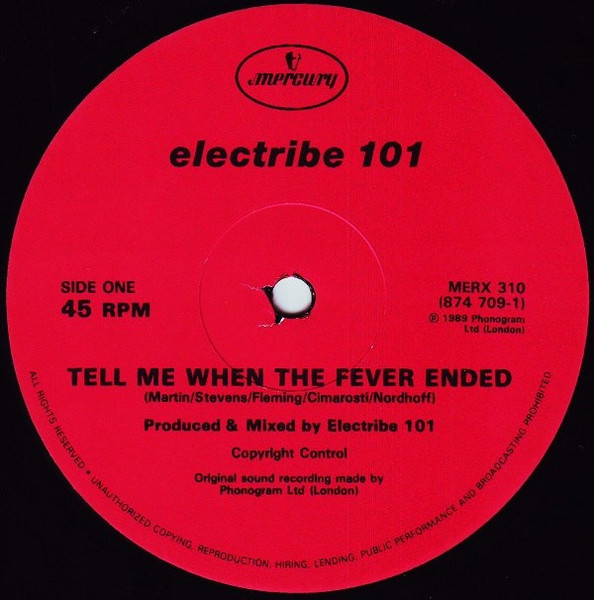 Electribe 101 - Tell Me When The Fever Ended - Used Vinyl Record 12" image 3