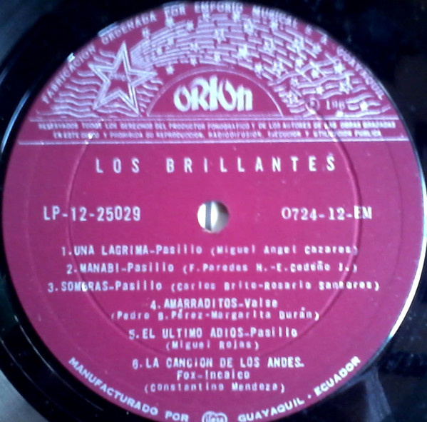 Los Brillantes - Hits De Oro - Used Vinyl Record image 4