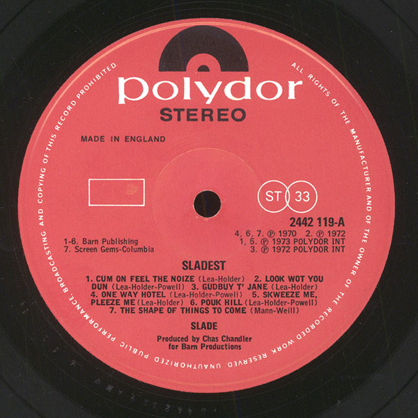 Slade - st - Used Vinyl Record image 2