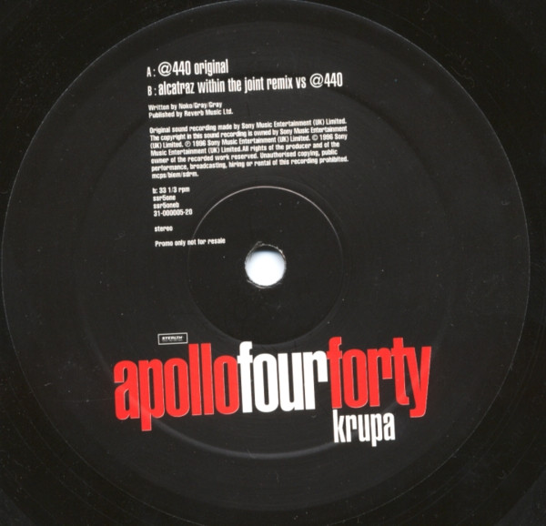 Apollo 440 - Krupa - Used Vinyl Record 12" image 3