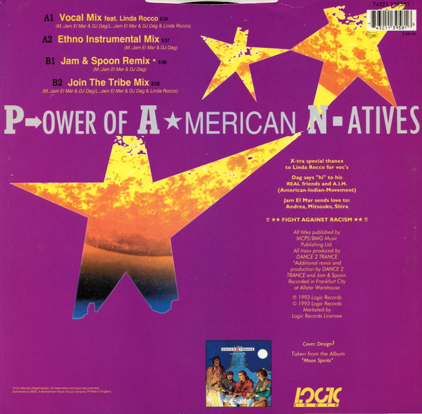 Dance 2 Trance - P.ower Of A.merican N.atives - Used Vinyl Record 12" image 2