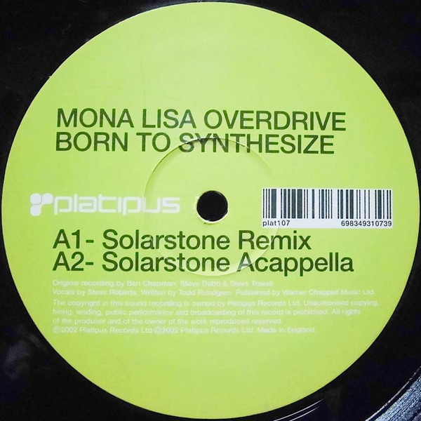 Mona Lisa Overdrive - Born To Synthesize - Used Vinyl Record 12" image 4