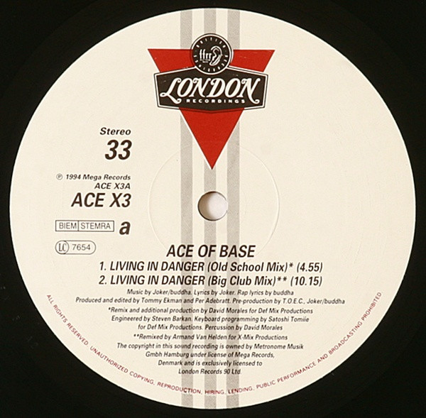 Ace Of Base - Living In Danger - Used Vinyl Record 12" image 3