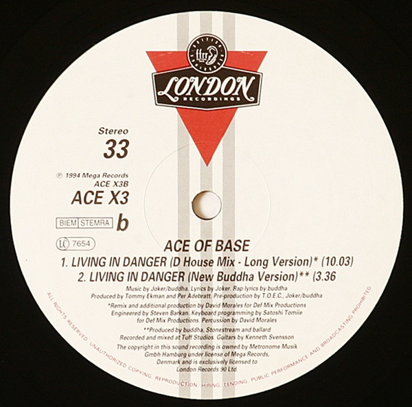 Ace Of Base - Living In Danger - Used Vinyl Record 12" image 4