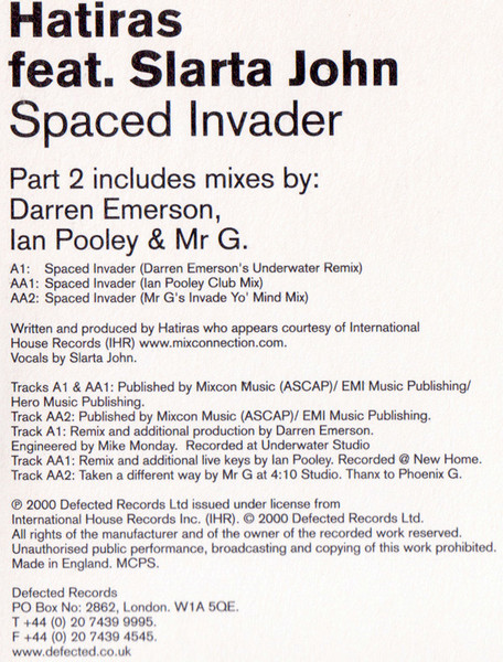 Hatiras - Spaced Invader (Part 2) - Used Vinyl Record 12" image 7