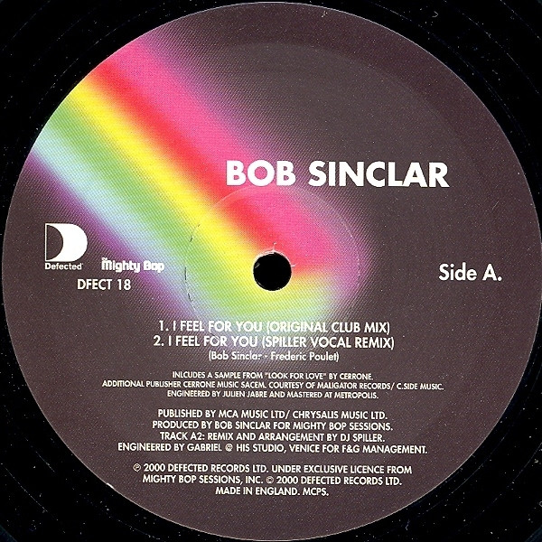 Bob Sinclar - I Feel For You - Used Vinyl Record 12" image 2