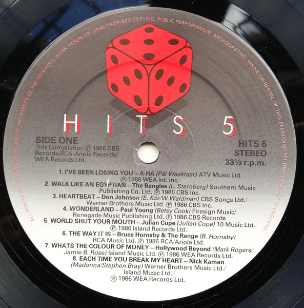 Various - Hits 5 - Used Vinyl Record image 5