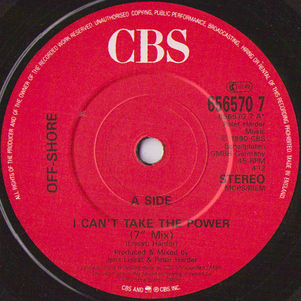 Off-Shore - I Can't Take The Power - Used Vinyl Record 7" image 3