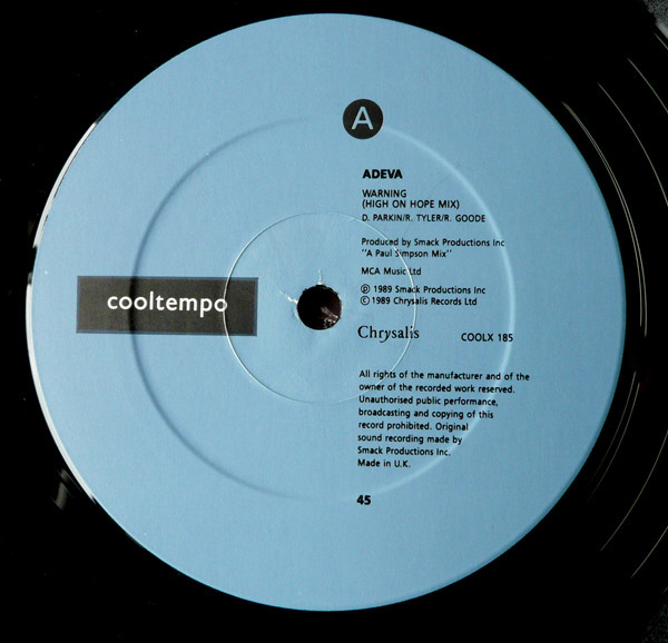 Adeva - Warning! - Used Vinyl Record 12" image 3