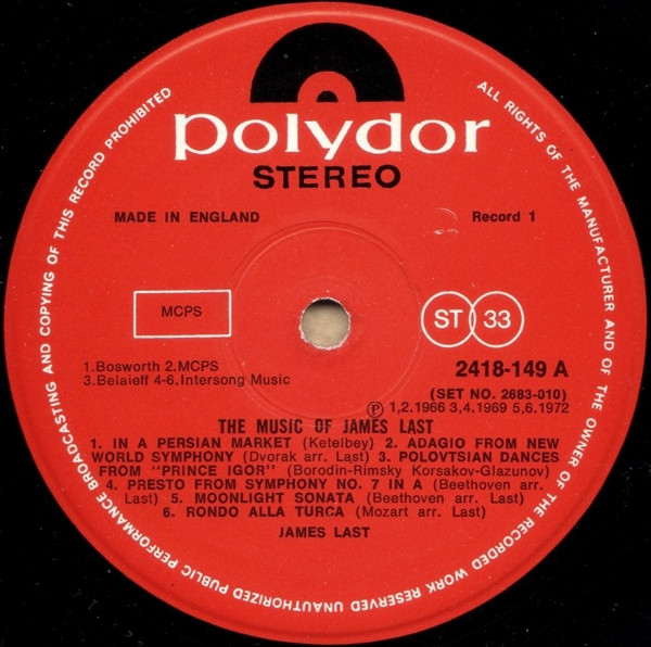 James Last - Music Of - Used Vinyl Record image 4