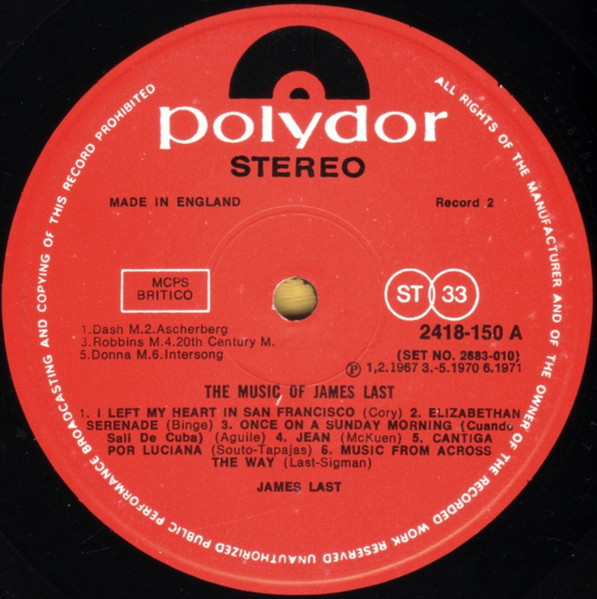 James Last - Music Of - Used Vinyl Record image 6