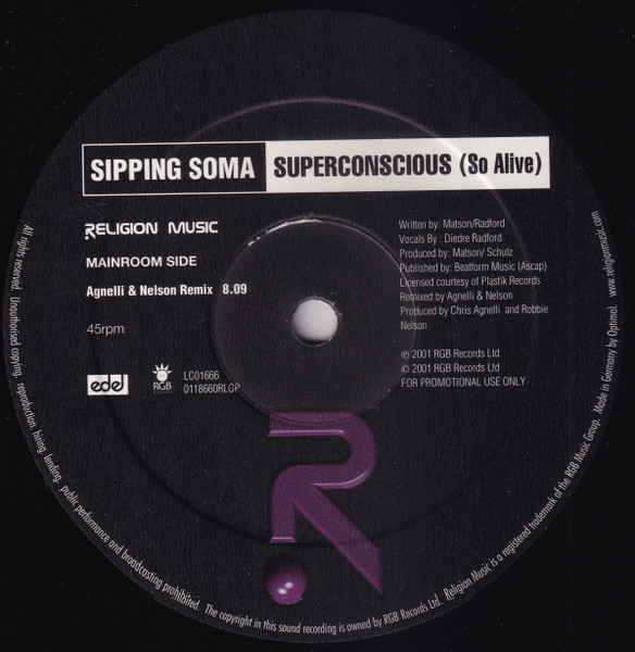 Sipping Soma - Superconscious (So Alive) - Used Vinyl Record image 3