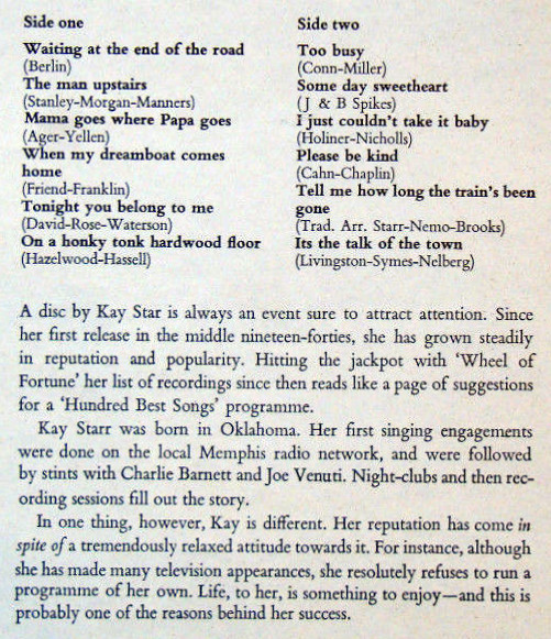 Kay Starr - Wish Upon A Starr - Used Vinyl Record image 5