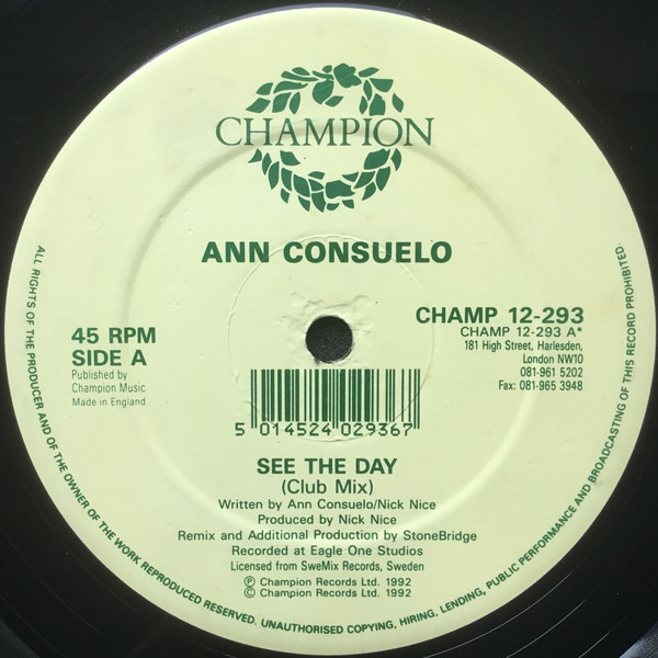 Ann Consuelo - See The Day - Used Vinyl Record 12" image 3