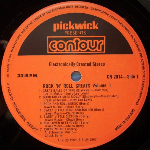 Various - Rock 'N' Roll Greats Vol 1 - Used Vinyl Record image 3
