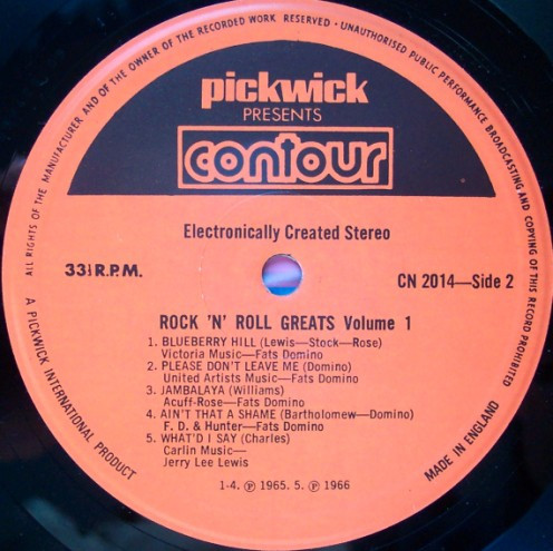 Various - Rock 'N' Roll Greats Vol 1 - Used Vinyl Record image 4