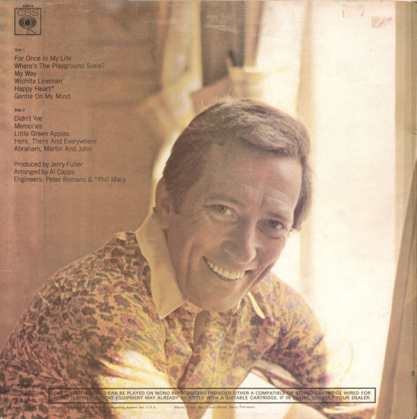Andy Williams - Happy Heart - Used Vinyl Record image 2