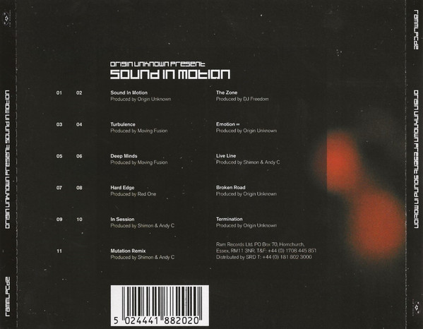 Origin Unknown - Sound In Motion - CD image 2