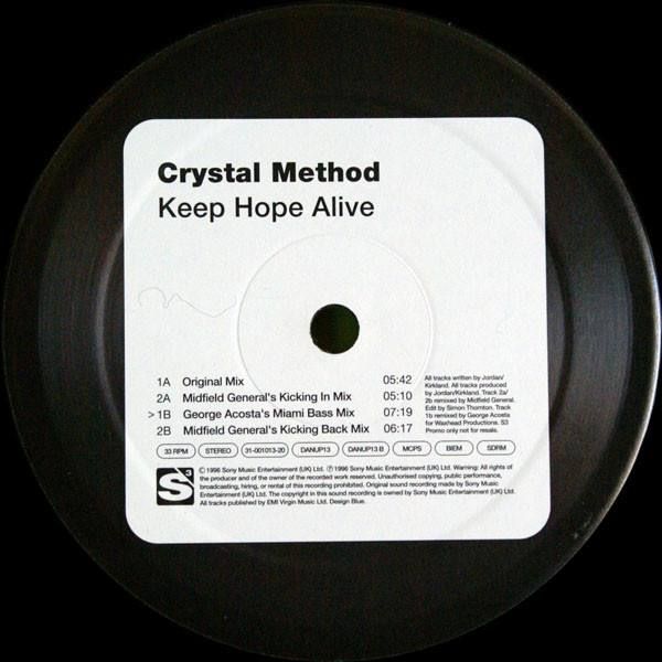 Crystal Method - Keep Hope Alive - Used Vinyl Record 12" image 2