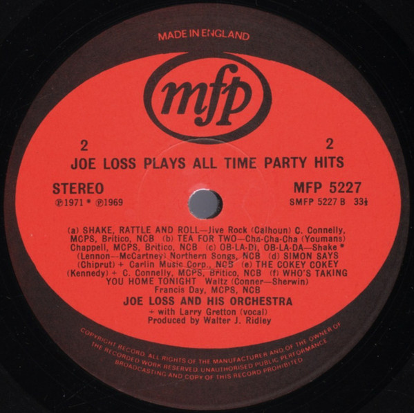 Joe Loss - Plays Your All-Time Party Hits - Used Vinyl Record image 4