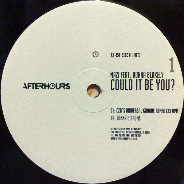 Mazi Namvar - Could It Be You? (Part 1) - Used Vinyl Record 12" image 4