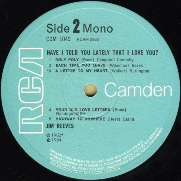 Jim Reeves - Have I Told You Lately That I Love You? - Used Vinyl Re image 4