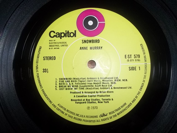 Anne Murray - Snowbird - Used Vinyl Record image 3
