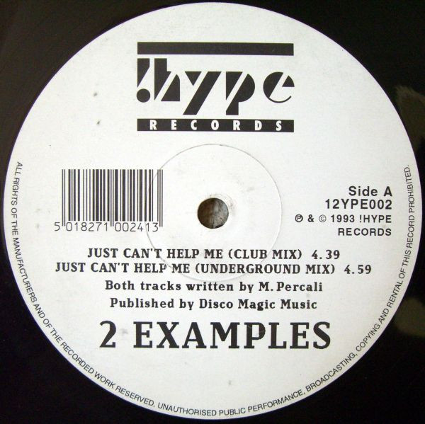 2 Examples - Just Can't Help Me - Used Vinyl Record 12" image 4