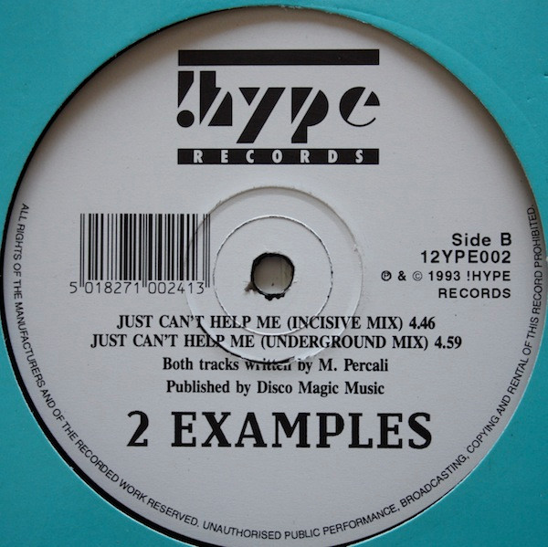 2 Examples - Just Can't Help Me - Used Vinyl Record 12" image 5