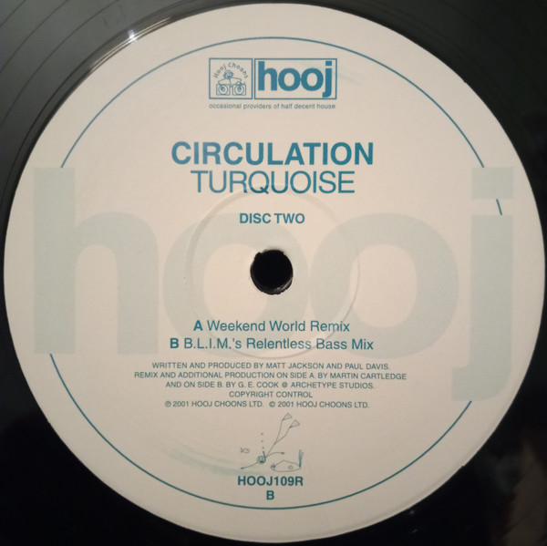 Circulation - Turquoise - Used Vinyl Record 12" image 3