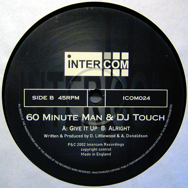 60 Minute Man & DJ T - Give It Up E.P. - Used Vinyl Record 12" image 3