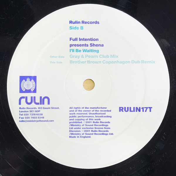 Full Intention - I'll Be Waiting - Used Vinyl Record 12" image 4