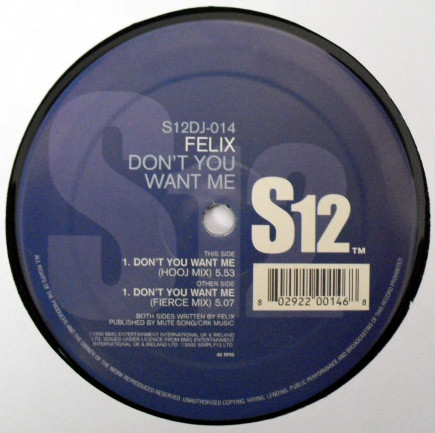 Felix - Don't You Want Me - Vinyl Record 12" image 4