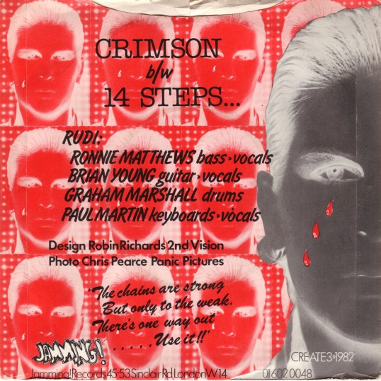 Rudi - Crimson - Used Vinyl Record 7" image 2