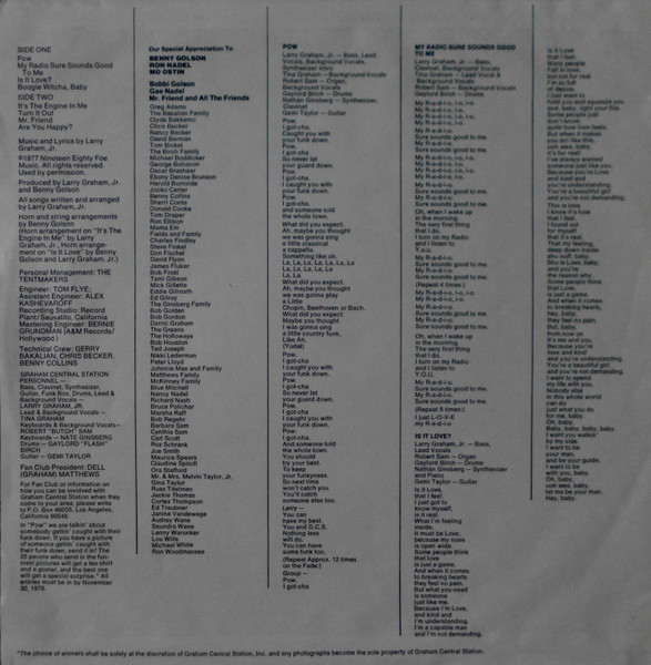 Graham Central Stati - My Radio Sure Sounds Good To Me - Used Vinyl image 5