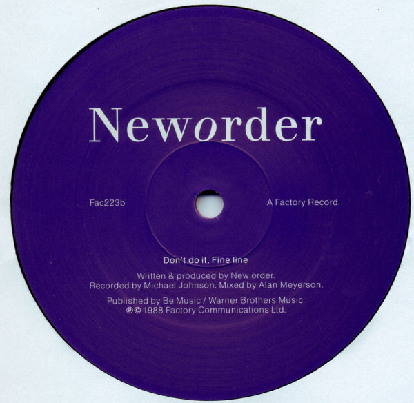 New Order - Fine Time - Used Vinyl Record 12" image 4