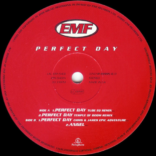 EMF - Perfect Day - Used Vinyl Record 12" image 3