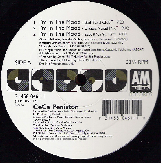 Ce Ce Peniston - I'm In The Mood - Used Vinyl Record 12" image 3