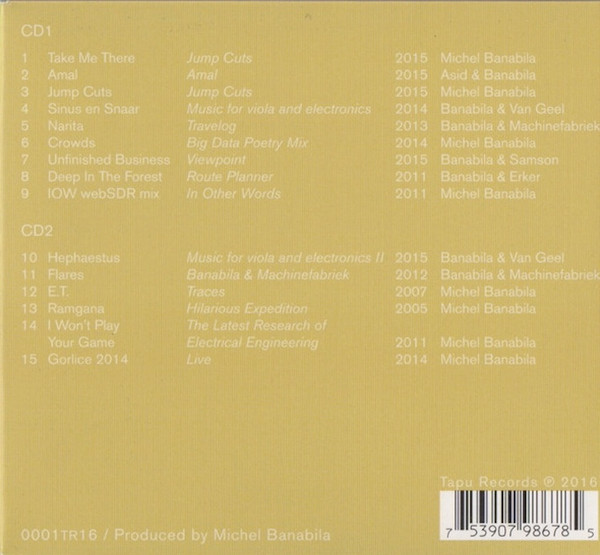 Michel Banabila - Tapu Sampler 2016 - Used CD image 6