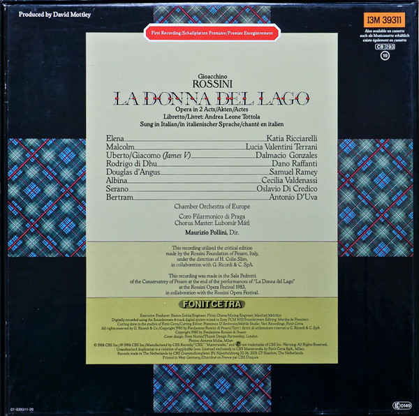 Gioacchino Rossini - La Donna Del Lago - Used Vinyl Record 3xlp image 3
