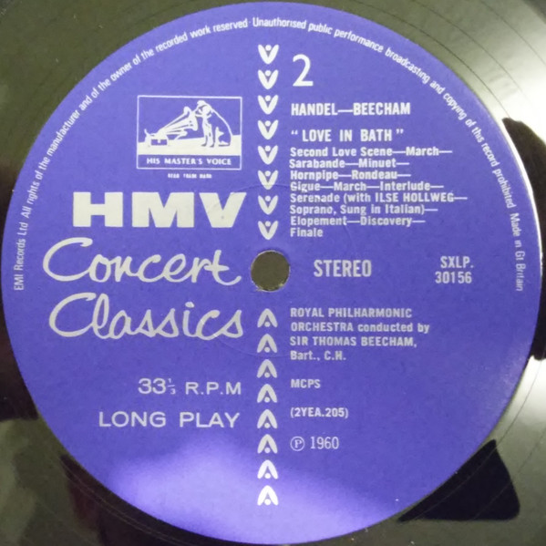 Georg Friedrich Hand - Love in Bath - Used Vinyl Record image 4