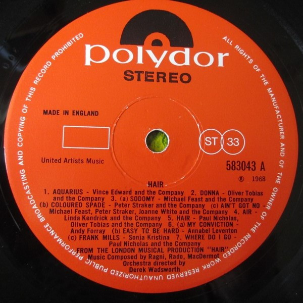 Various - Hair - Used Vinyl Record image 3