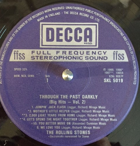 Rolling Stones - Through The Past, Darkly (Big Hits Vol. 2) - Used Vi image 3