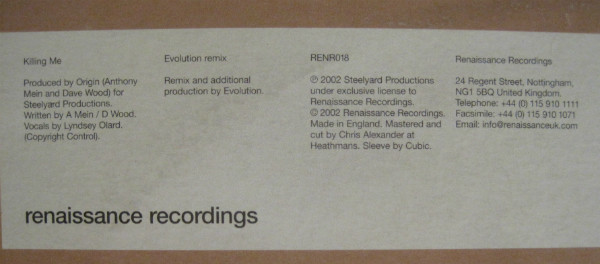 Origin - Killing Me (Disc Two) - Used Vinyl Record 12" image 5