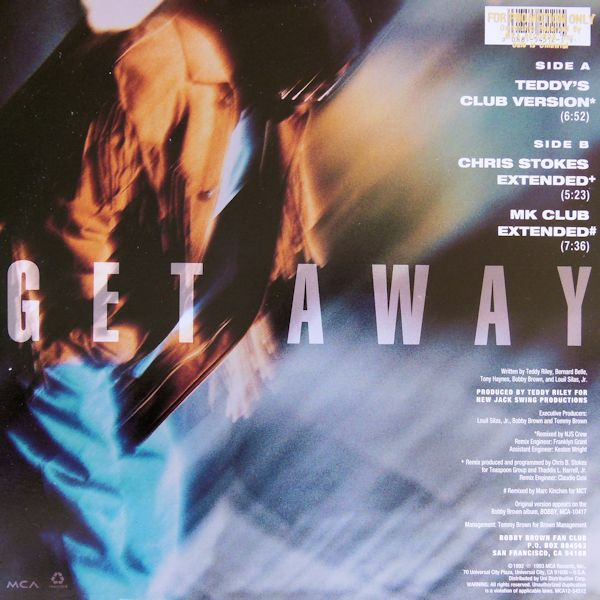 Bobby Brown - Get Away - Used Vinyl Record 12" image 2