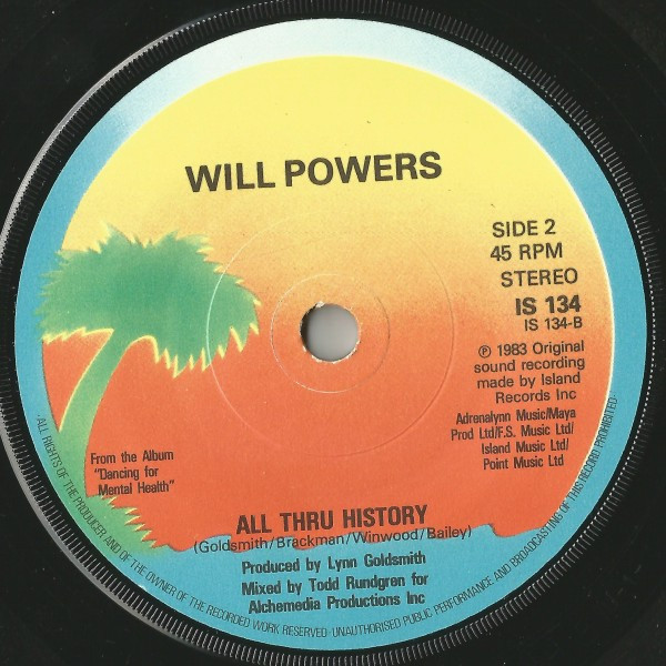 Will Powers - Kissing With Confidence - Used Vinyl Record 7" image 4