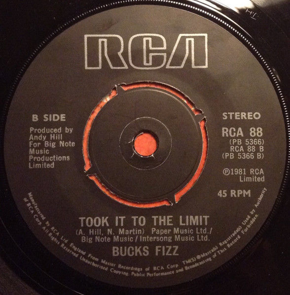 Bucks Fizz - Piece Of The Action - Used Vinyl Record 7" image 4
