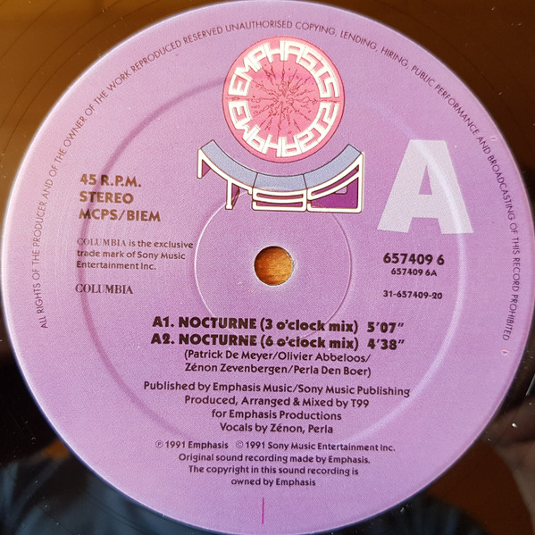 T99 - Nocturne - Used Vinyl Record 12" image 3