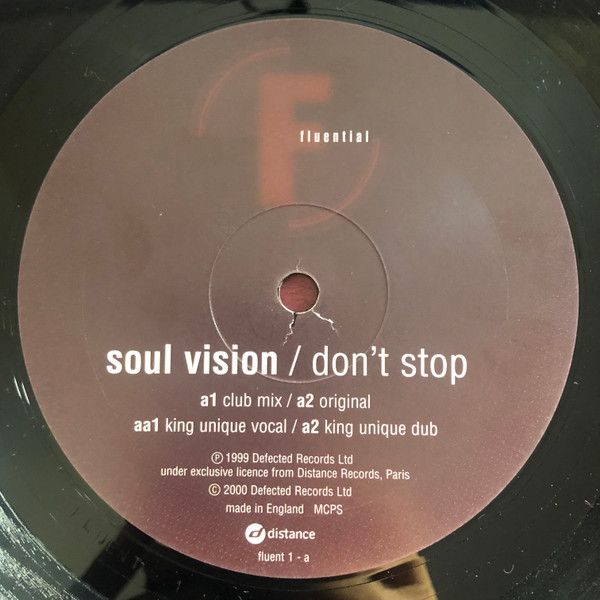 Soul Vision - Don't Stop - Used Vinyl Record 12" image 4