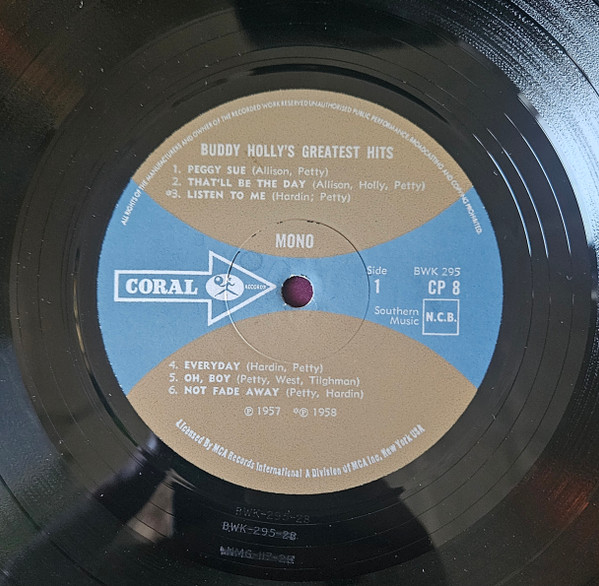 Buddy Holly - Greatest Hits - Used Vinyl Record image 3